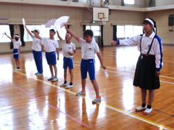 応援団の練習