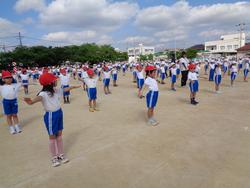 運動会全体練習の様子