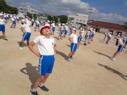 運動会全体練習の様子