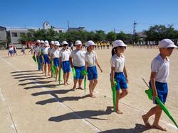 5・6年生の運動会の練習の様子