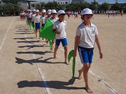 5・6年生の運動会の練習の様子