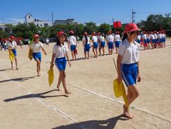 5・6年生の運動会の練習の様子