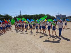 5・6年生の運動会の練習の様子