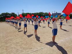 5・6年生の運動会の練習の様子