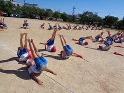 5・6年生の運動会の練習の様子