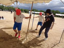 運動会の前日準備