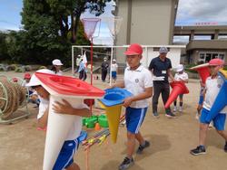 運動会の前日準備