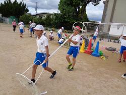 運動会の前日準備