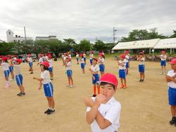 ラジオ体操の様子