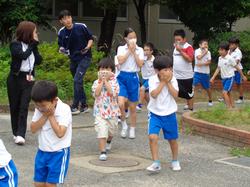 避難訓練の様子