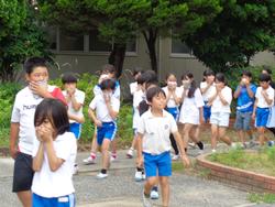 避難訓練の様子