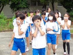 避難訓練の様子