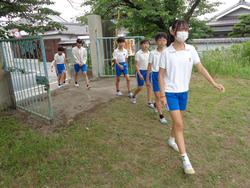 避難訓練の様子