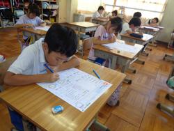 2年生算数の授業（テスト）