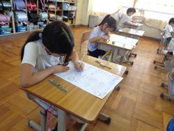 2年生算数の授業（テスト）