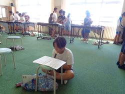 6年生音楽会の楽器オーデション