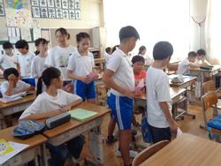 始業式後の学級活動