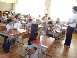 始業式後の学級活動