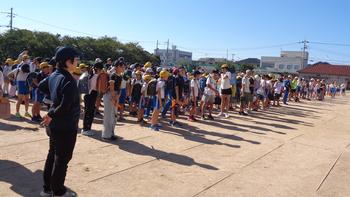 増水時ルートで一斉下校