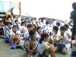 垂直避難訓練の様子