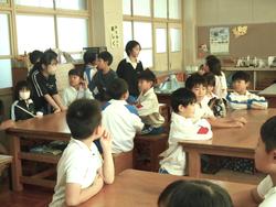 垂直避難訓練の様子