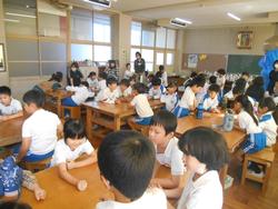 垂直避難訓練の様子