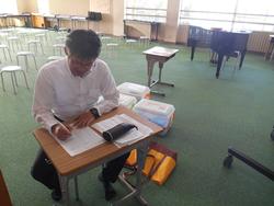 垂直避難訓練の様子