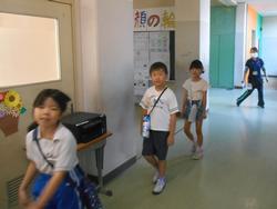 垂直避難訓練の様子