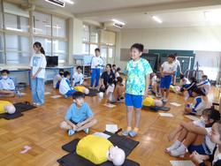 6年生救急法講習会