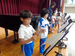 1年生音楽会の練習