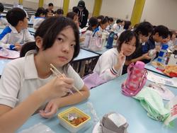 昼食（お弁当）の様子