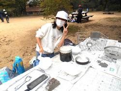 野外炊飯の様子