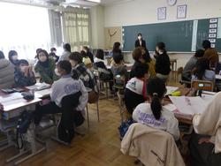 5年生の親子人権参観の様子