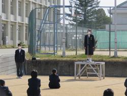 生徒代表のことば