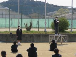 生徒代表のことば