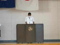 生徒代表のことば