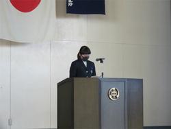 生徒代表のことば