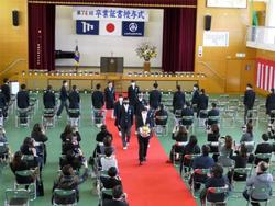 卒業生退場