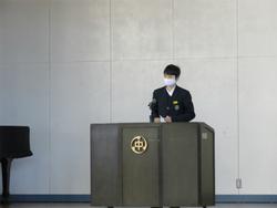 生徒代表のことば