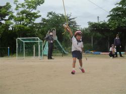 ターザンロープ遊びの様子