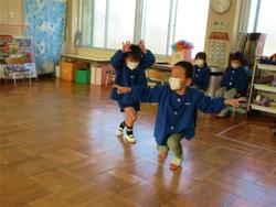 年長組　鹿になっています