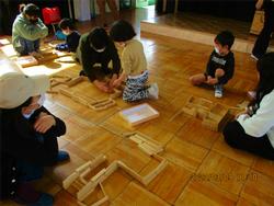 親子で協力しています
