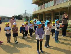 みんなでお礼を言います